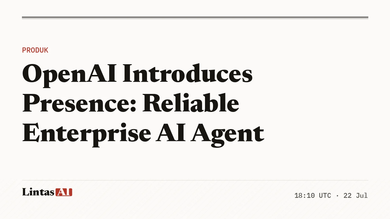 OpenAI Presence enterprise AI agent concept illustration